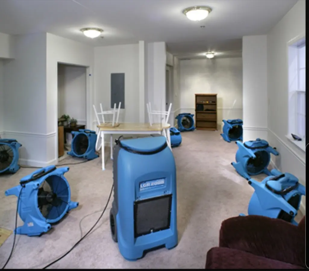 Air movers and dehumidifier setup for Water Extraction & Removal in Avondale